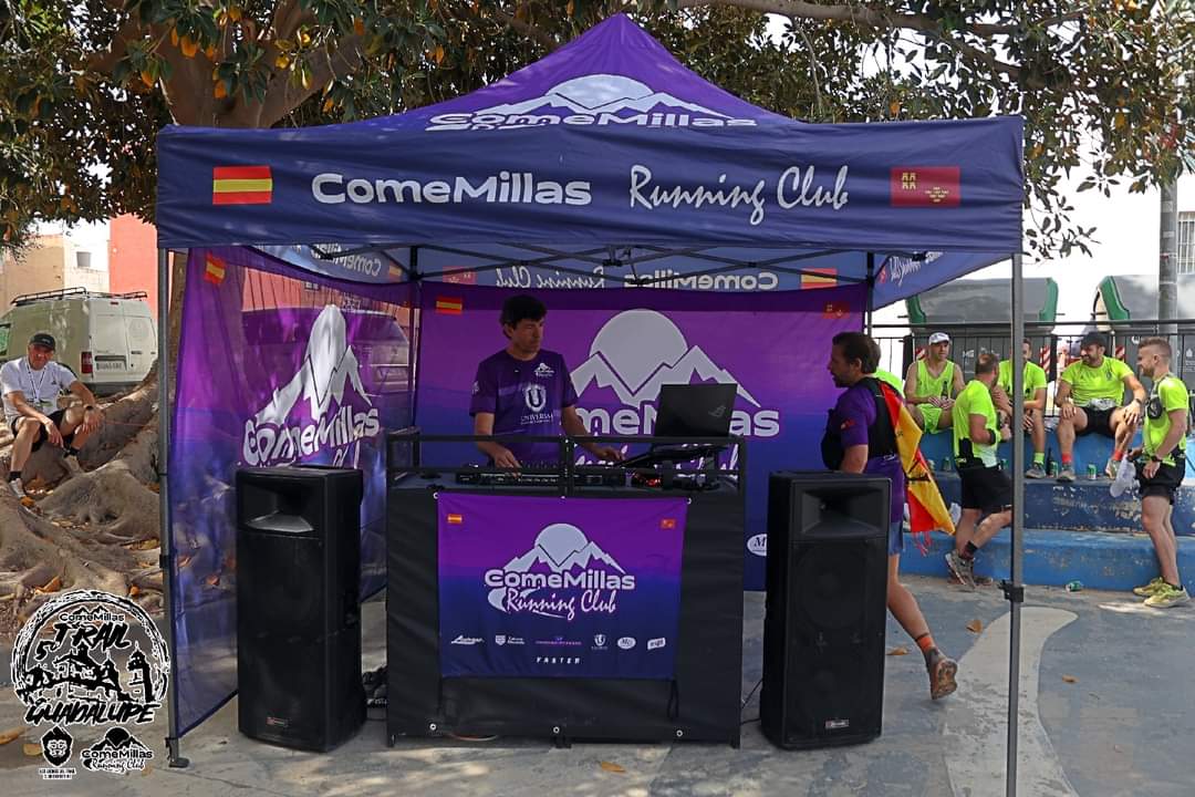 DJ booth setup at Guadalupe Trail